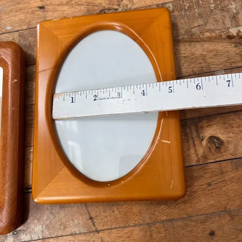 Vintage Teak Wood Photo Frames 6.5 x 4.5 Made In Thailand MCM